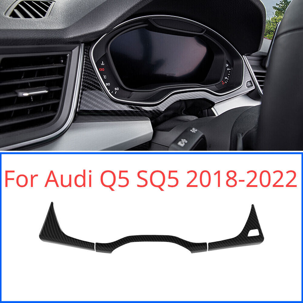 Carbon Fiber Dashboard Moldings Trim Cover for Audi Q5 SQ5 2018-2022 Accessories