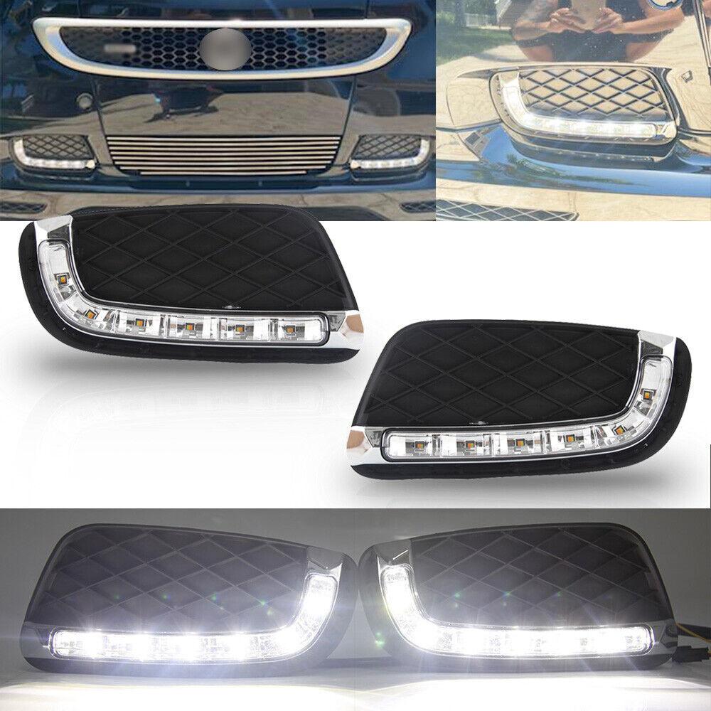 for Benz for Smart Fortwo 2008-2011 LED DRL Driving Fog Lamp Daytime Running Light