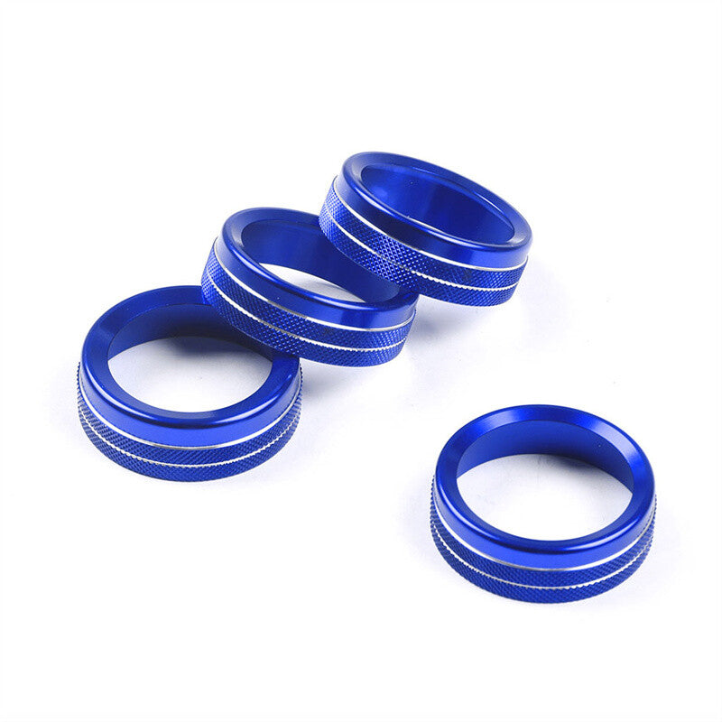 Blue Air Conditioner AC Switch Audio CD Button Knob Cover Trim for Toyota Tacoma