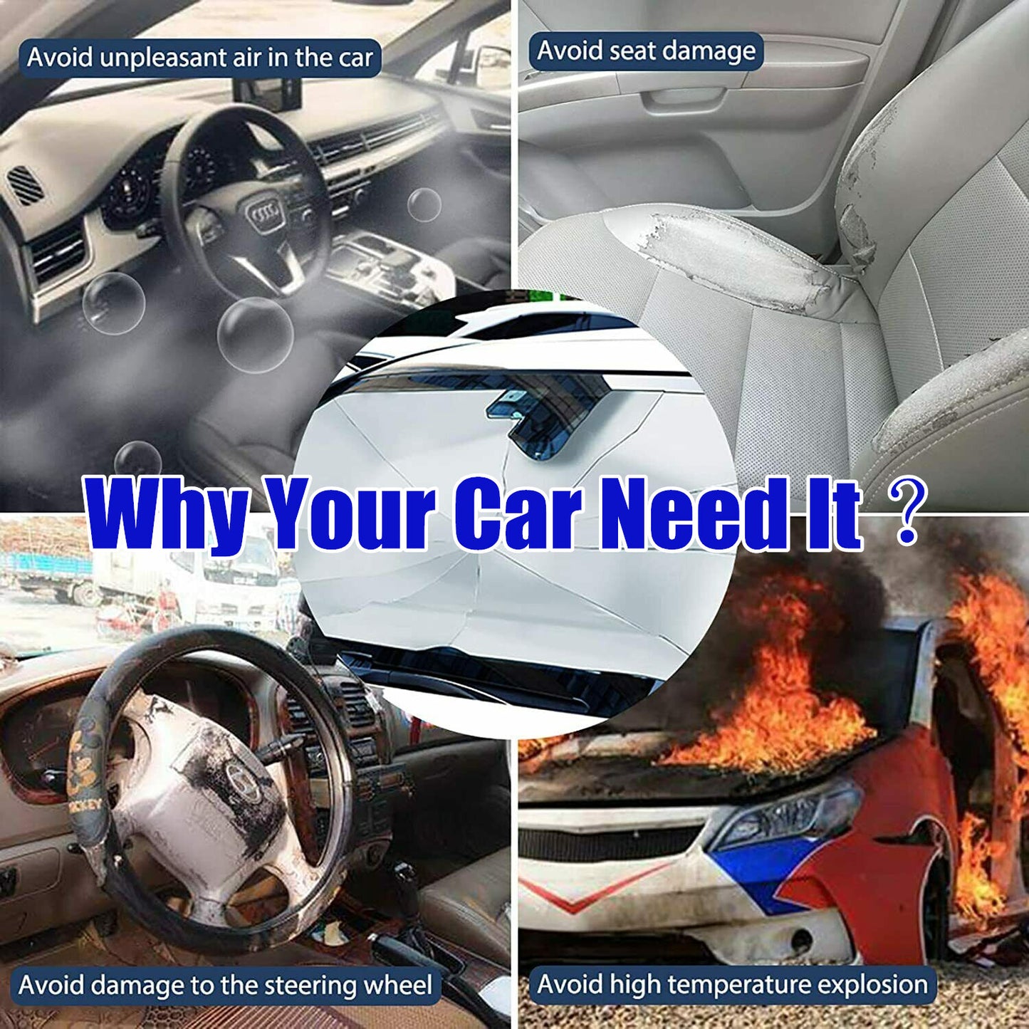 for BMW Accessories Car Windshield Umbrella Sun Shade Foldable UV Block Shield