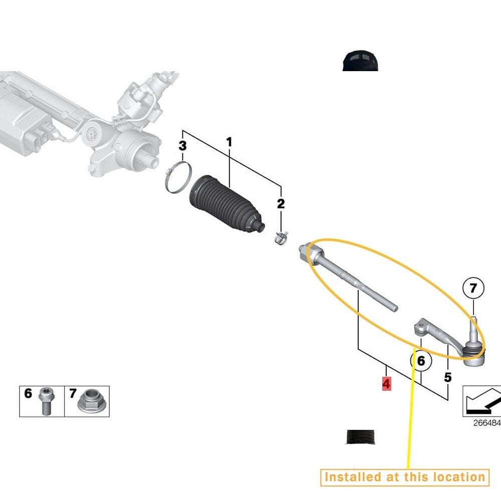 for BMW X3 G08 tie rod ball joint(R) Equipment Manufacturer: 32106871892