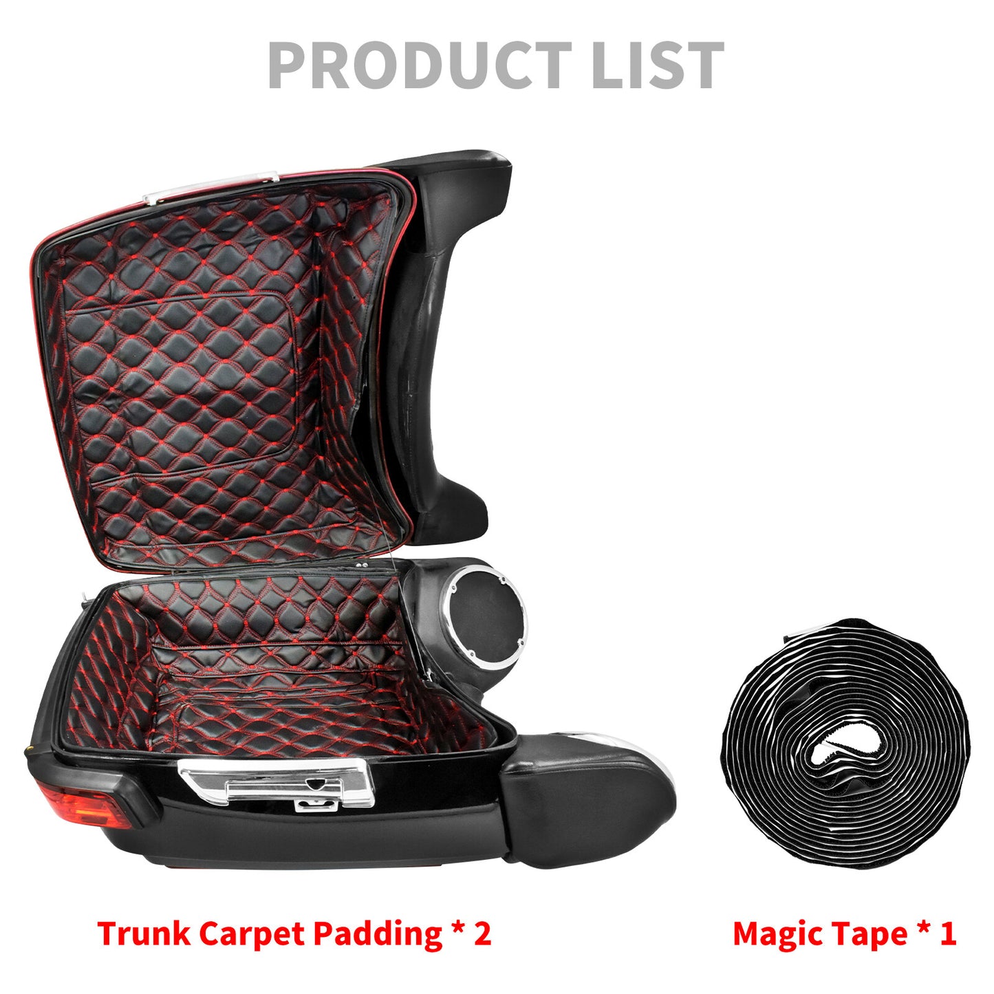 Red Thread King Tour Pak Trunk Insert Carpet Liner Fit For Touring Glide 2014-UP