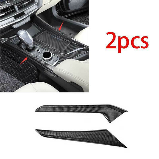 for Cadillac CT5 2019-2020 Console Gear Shift Both Side Trim ABS Carbon Fiber 2x