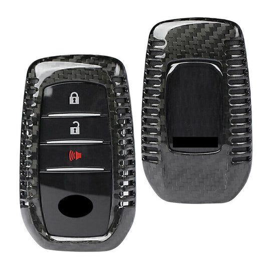 Carbon Fiber Remote Key Case Fob Shell Cover Fit for Toyota Alphard RAV4 HILUX