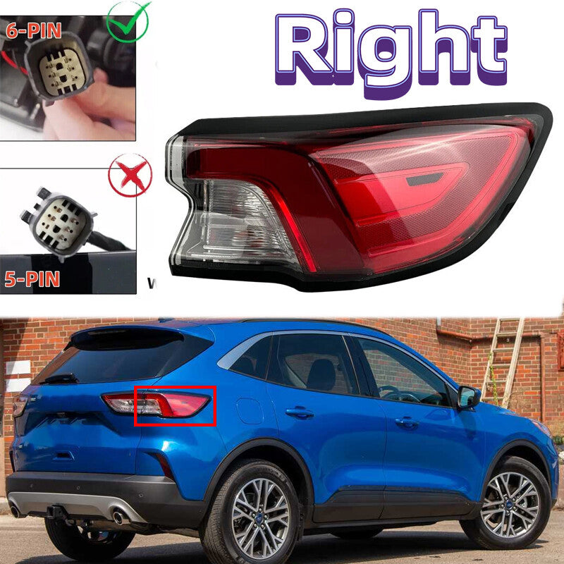 1Pcs for Ford Escape 2020 2021-22 Outer Right Rear LED TailLight Brake Lamp 6PIN