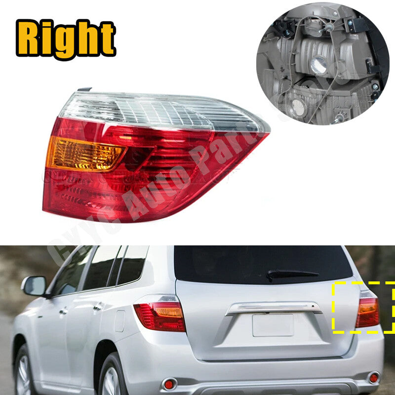 Right Tail Lamp Assembly Rear Bumper Tail Light for Toyota Highlander 2007-2010