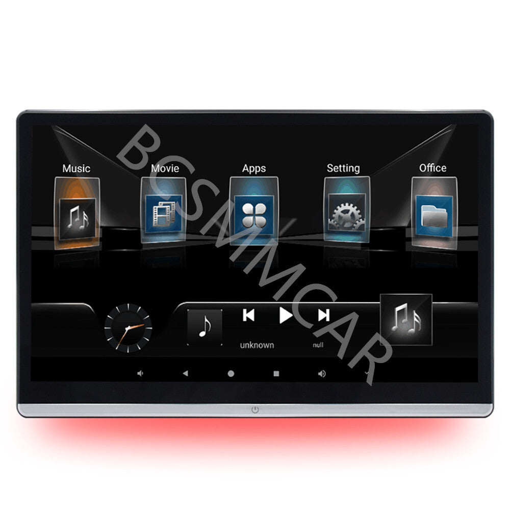 Car Headrest Monitor Bluetooth Touch Screen Rotatable Rear for Seat Video Player TV