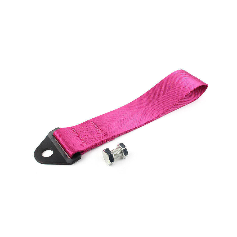 Racing Towing Strap Belt Rope Rally Hook Universal Rear/Front Bumper Purple Car