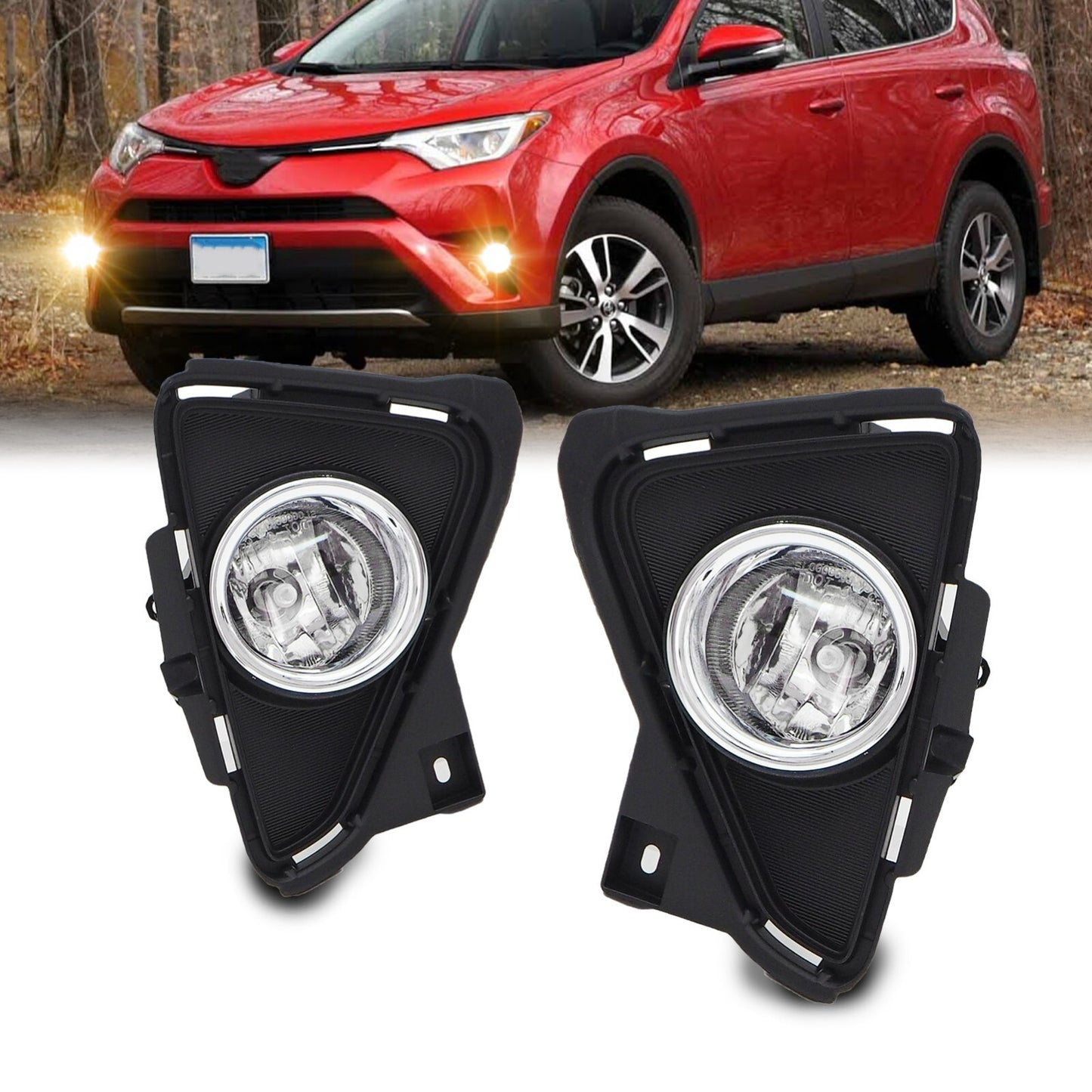 Suitable for 2016-2018 for Toyota RAV4 driver's fog light and collision avoidance light + switch + wiring kit.