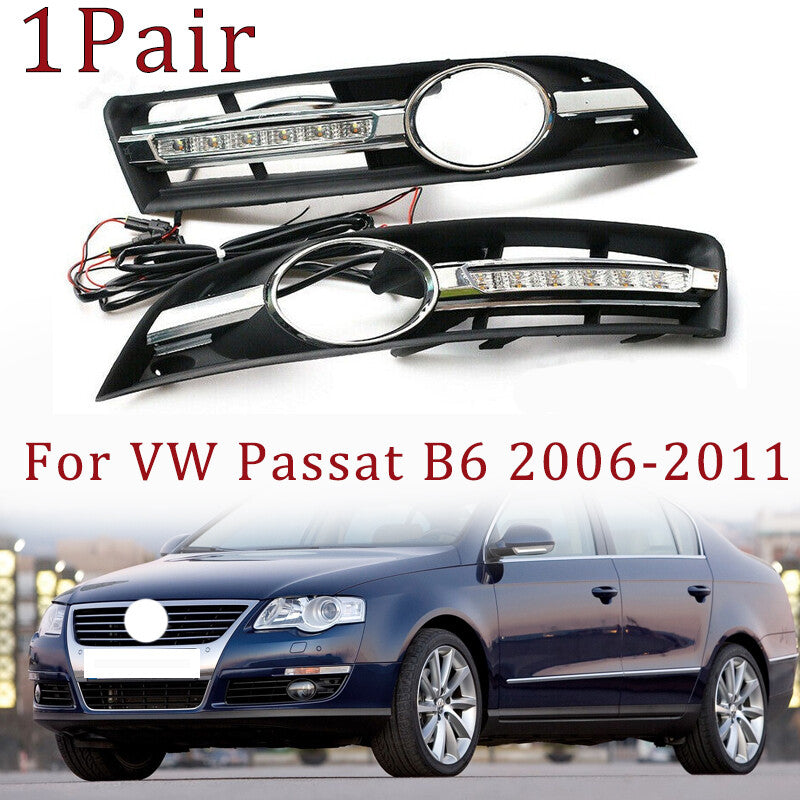 for VW for Passat B6 2006-2011 Car-styling LED DRL Daytime Running Light Waterproof