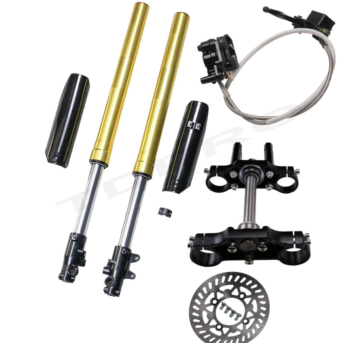 735mm Front Forks Triple Tree clamp Brake Pit Dirt Bike 125cc 150cc 110cc 140cc