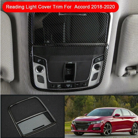 Front Rear Reading Light Cover Carbon Fiber Trim for Honda Accord 10th 2018-2021