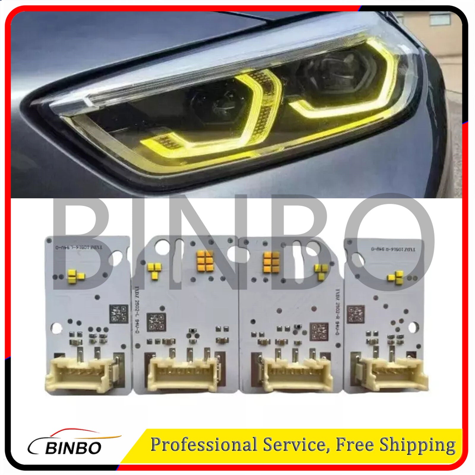 Yellow Angel Eye DRL LED Boards for BMW F44 Gran Coupe 228iX M235iX 2020-2024