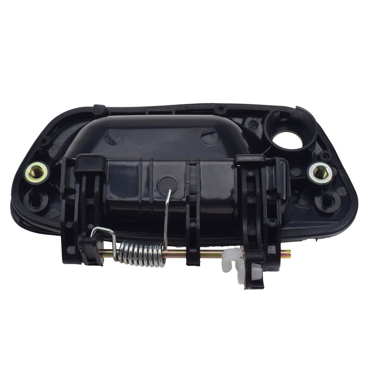 Black front left exterior door handle, model number 95964943, for Chevrolet Spark 2013-2015.