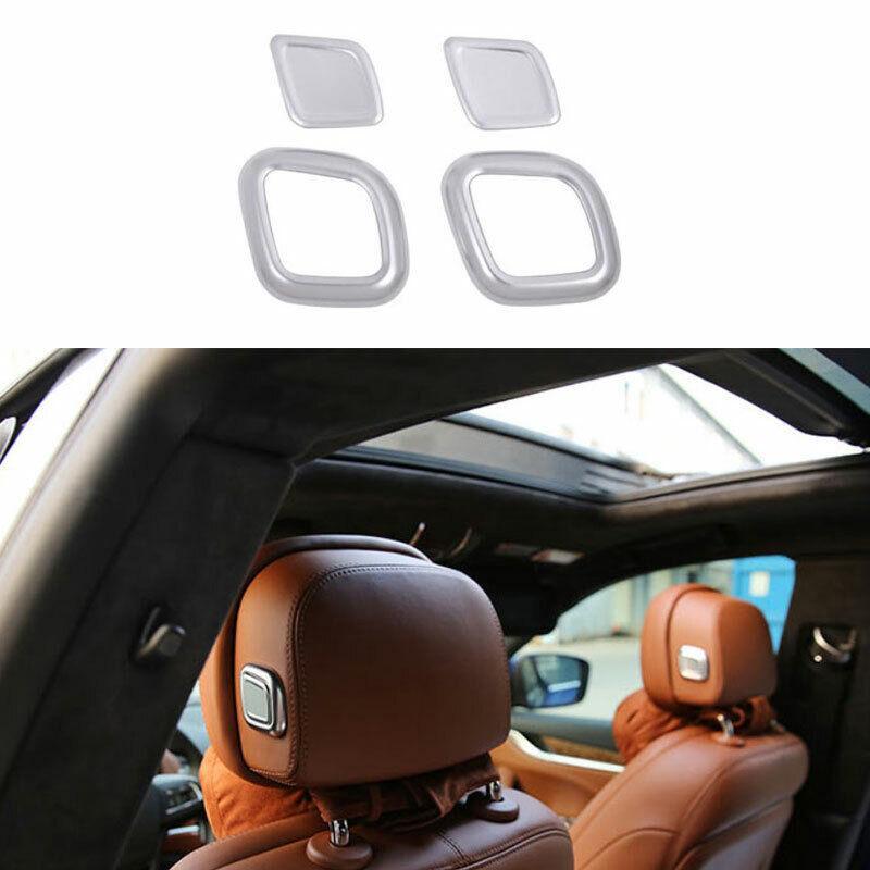 for Maserati Ghibli 2014-2021 ABS Silver for Seat Headrest Button Switch Ring Decor