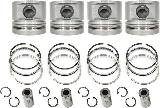 04255214 04252677 for Volvo D5D Engine 4pcs piston kit L45F L50F BL60B