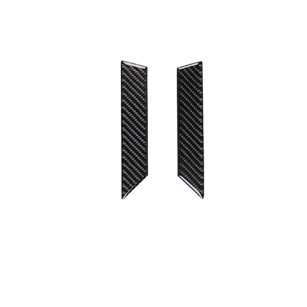 2Pcs Carbon Fiber Interior Floor Console Cover Trim for Ford F-150 2015-17