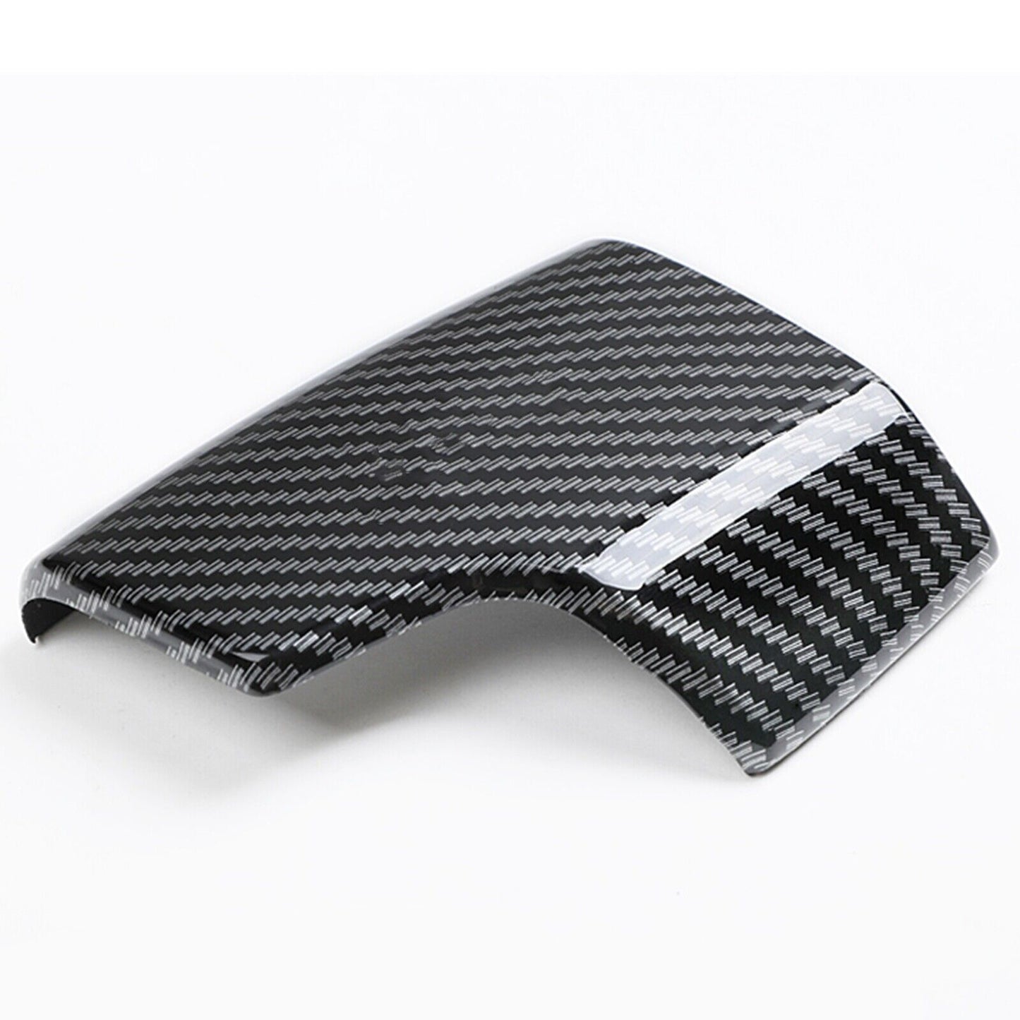 ABS Carbon Fiber Look Gear Shift Knob Cover Trim Fit for Audi for A6 A7 Q7 2020-21