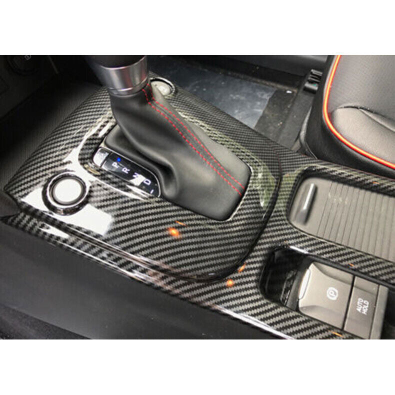 for Hyundai Kona 2018-2023 Carbon ABS Console Gear Shift Box Frame Cover Trim 1x