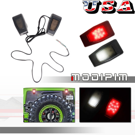 Suitable for 07-17 for Jeep for Wrangler JK, brake rear backup LED rear window light - 2 pieces