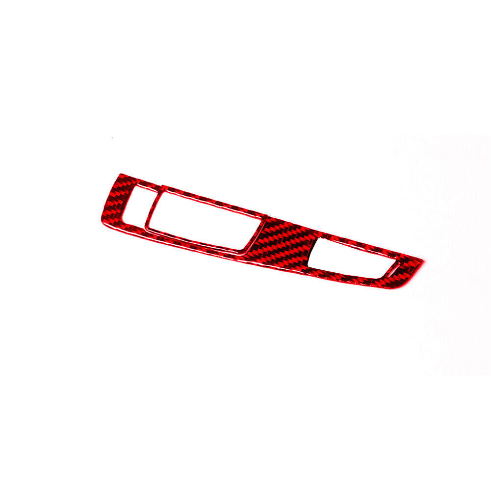 Red Carbon Fiber Gear Shift Button Interior Trim for BMW 6Series F12 F13 2011-18