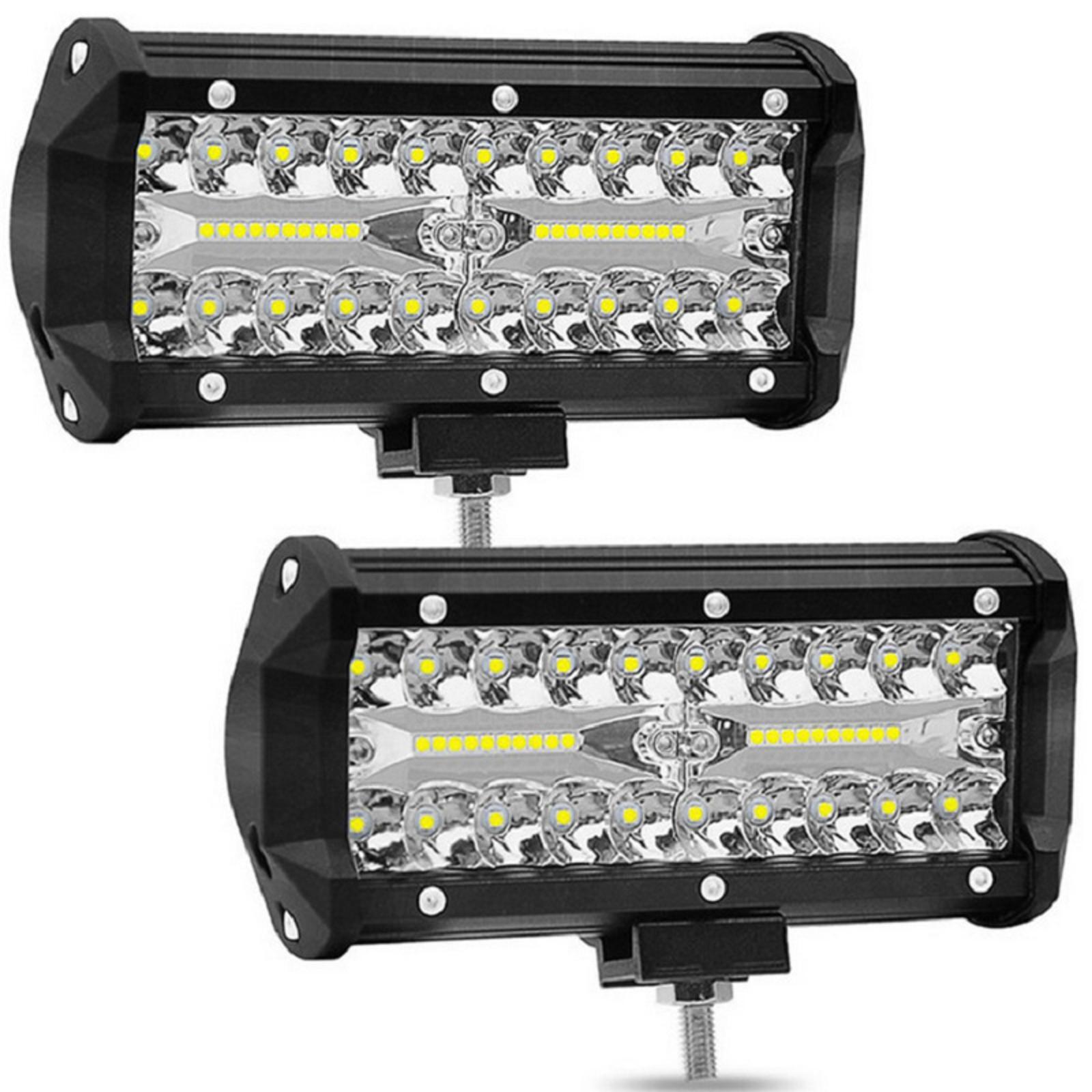 7 120W Spot Beam Waterproof LED Work Light Bar Car SUV Off Road Lamps DC12-48V