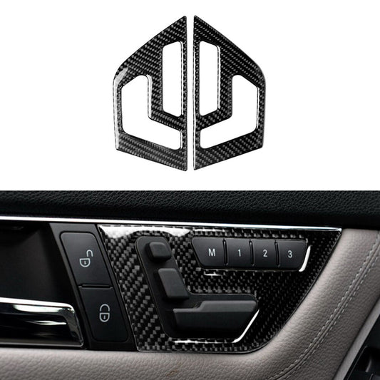 Carbon Fiber Door Handle Panel Cover Trim for Mercedes Benz W204 2007-10 Type B