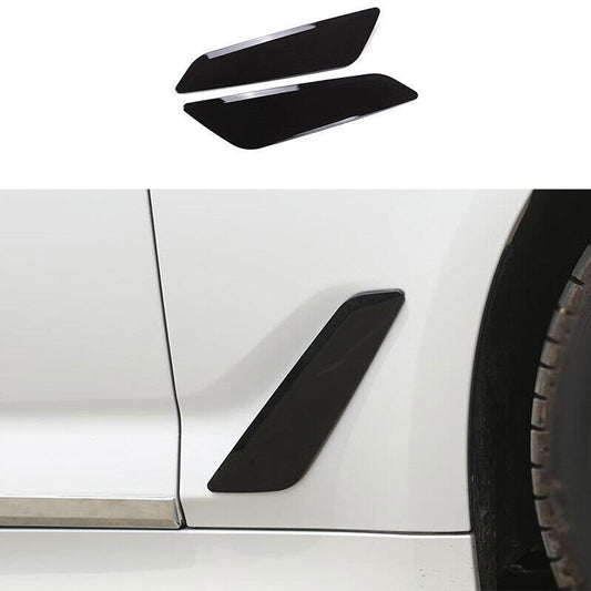 for BMW 5 Series 2018-23 ABS Black Air Flow Vent Side Fender Decor Cover Trim 2P