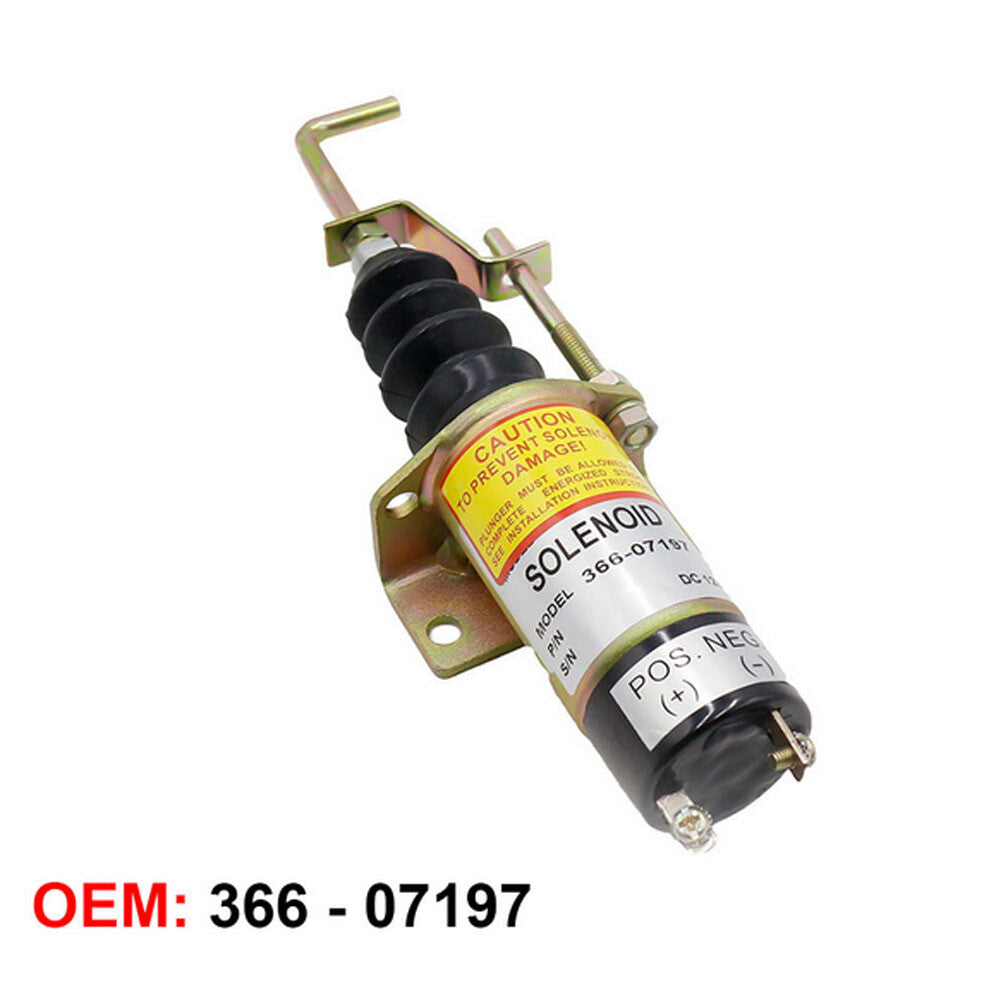 12V Diesel Fuel Shut Off Solenoid Valve For 366-07197 1502-12C7U2B2S1 SA-3405T