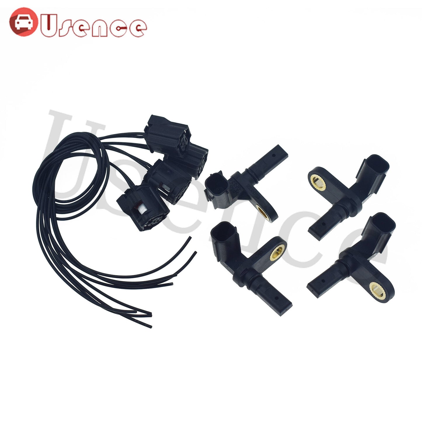 4Pcs ABS Wheel Speed Sensor  4Pcs Front Left  Right Connector For Tundra 07-17