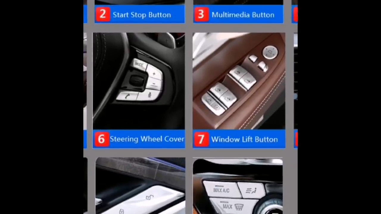 for BMW 5 Series X3 G30 G01 Car Interior LED Headlight Switch Button Cover Trims