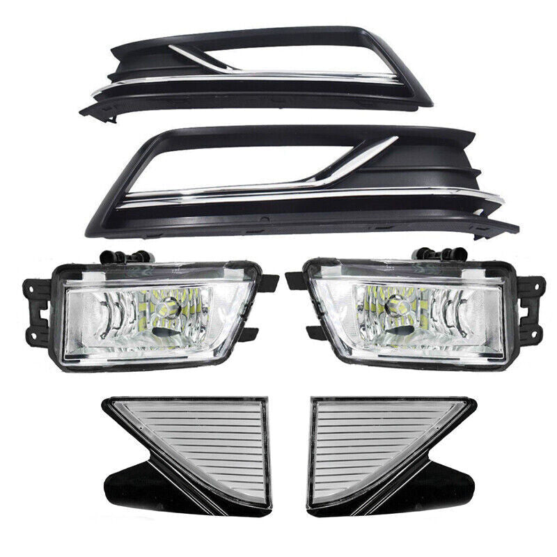 For 2016, 2017, 2018, and 2019 for Passat B8: Package includes front fog lights + grille cover + trim.