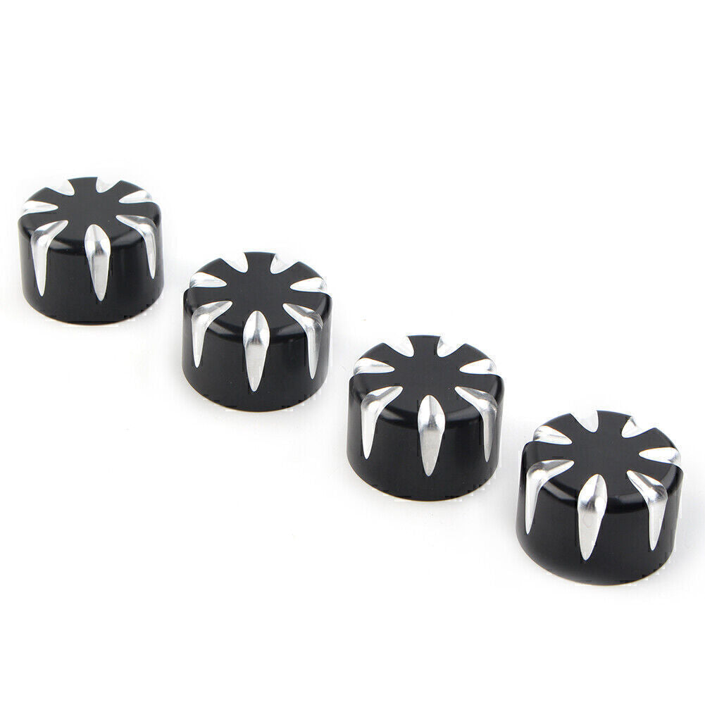 4pcs Motorcycle Engine Screw Topper Cover Head Bolt Caps for Harley 883 Black