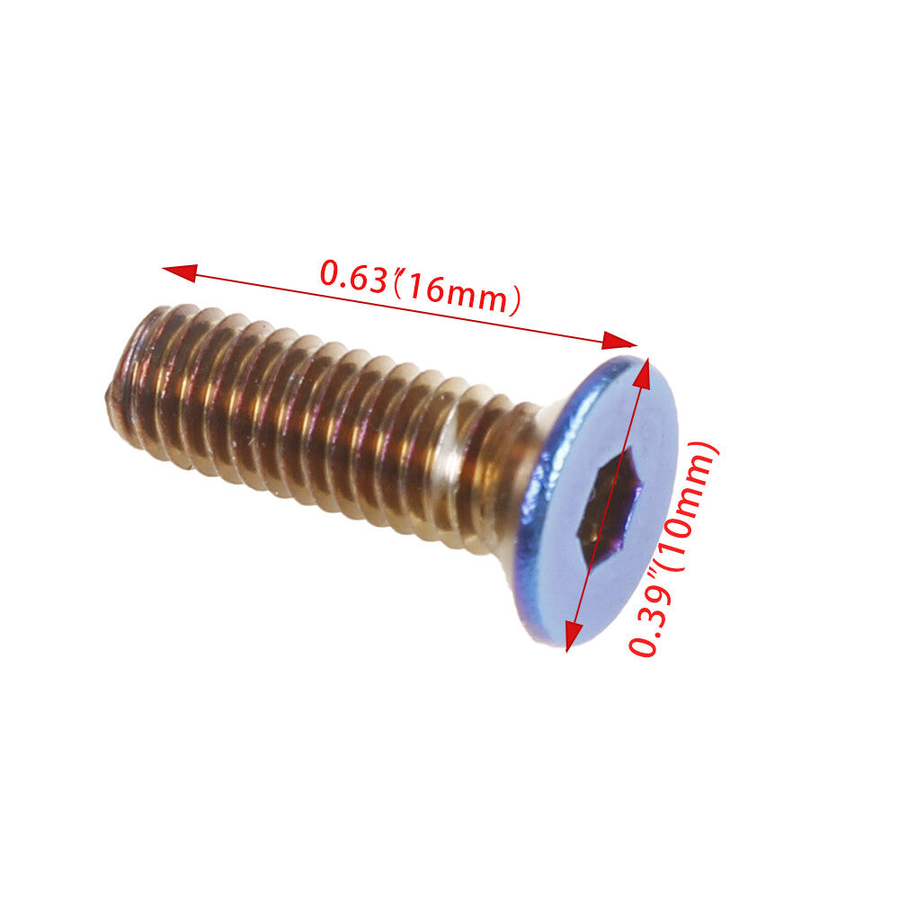 Steering Wheel Screw Kit countersunk Head 6 piece Sky Blue Fits Most Brand