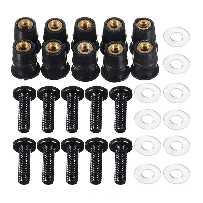 10PCS Windscreen Windshield Bolt Screw Kit Fit For ZZR600/1100 -X300 1000
