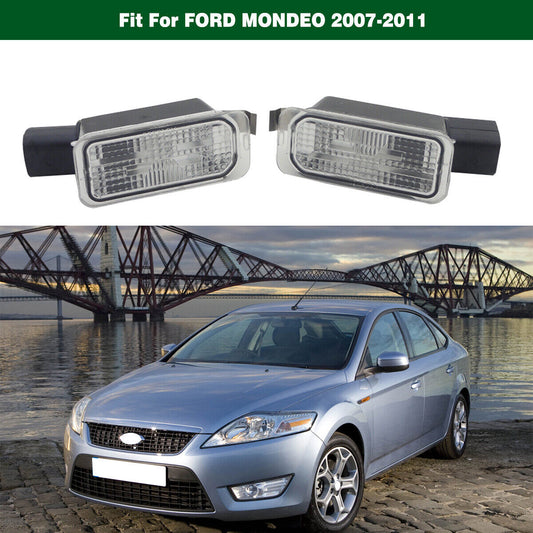 2X Rear Number License Plate Lights (With Bulb Holder) For Mondeo Mk4 2007-2010