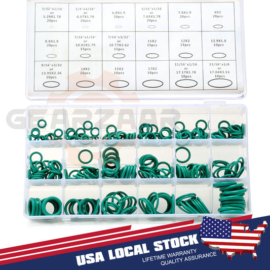 270 Pack 18 Sizes A/C AC System O-Ring Gasket Seals Washer Rapid Seal Repair-Kit