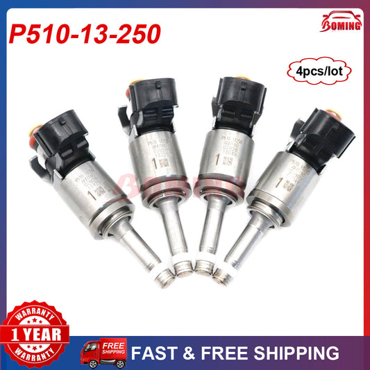 P510-13-250 New 4PCS Fuel Injectors Fits for Mazda 2 3 MX-5 Europe P51013250
