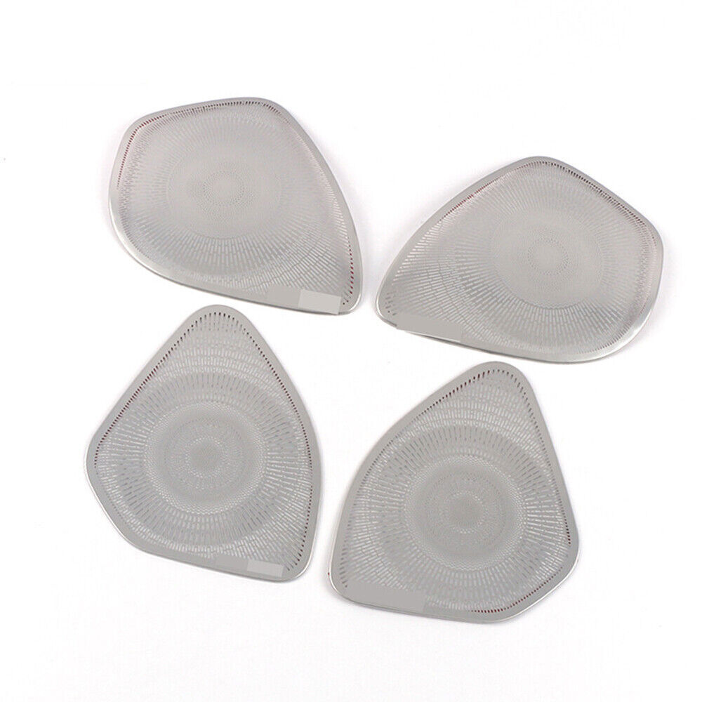 4X Inner Door Speaker Ring Cover Trim for Chevrolet Malibu 2016-24 Silver Steel