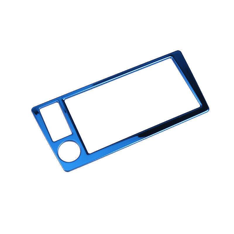 for Nissan Sentra Sylphy 13-19 Blue Steel Central Console Navigation Frame Trim