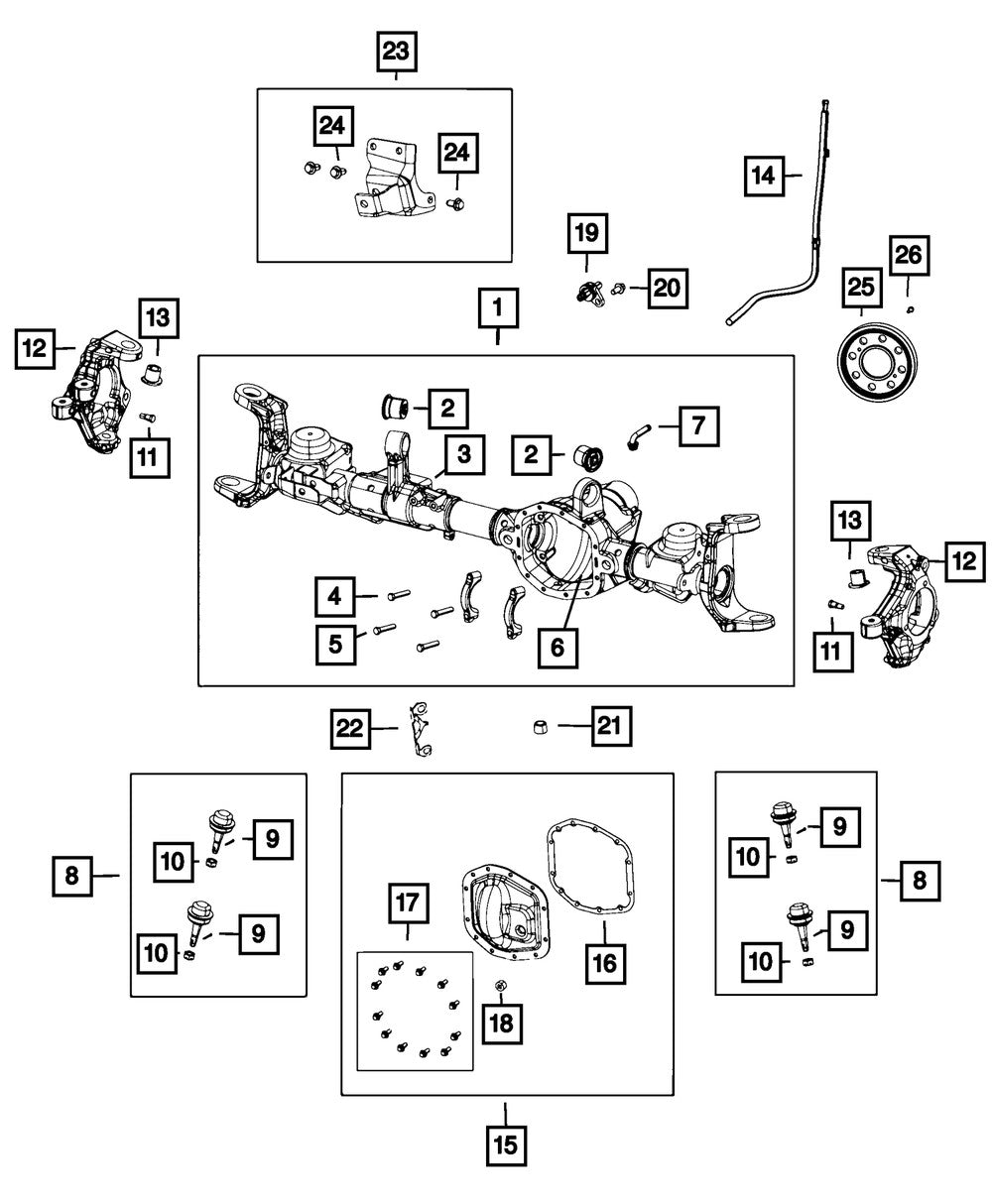 Axle Housing Parts 68539883AA Fits for Jeep for Wrangler