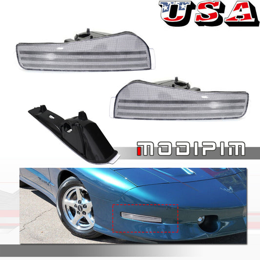 Transparent front bumper turn signal light cover for 93-97 for Pontiac Firebird Trans Am