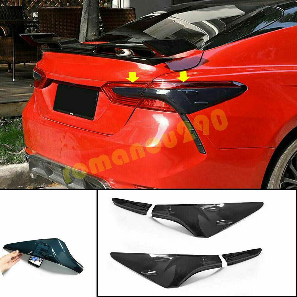 for Toyota for Camry 2018-23 Smoke black Car Rear Tail Lights Shade Cover Trim Guard
