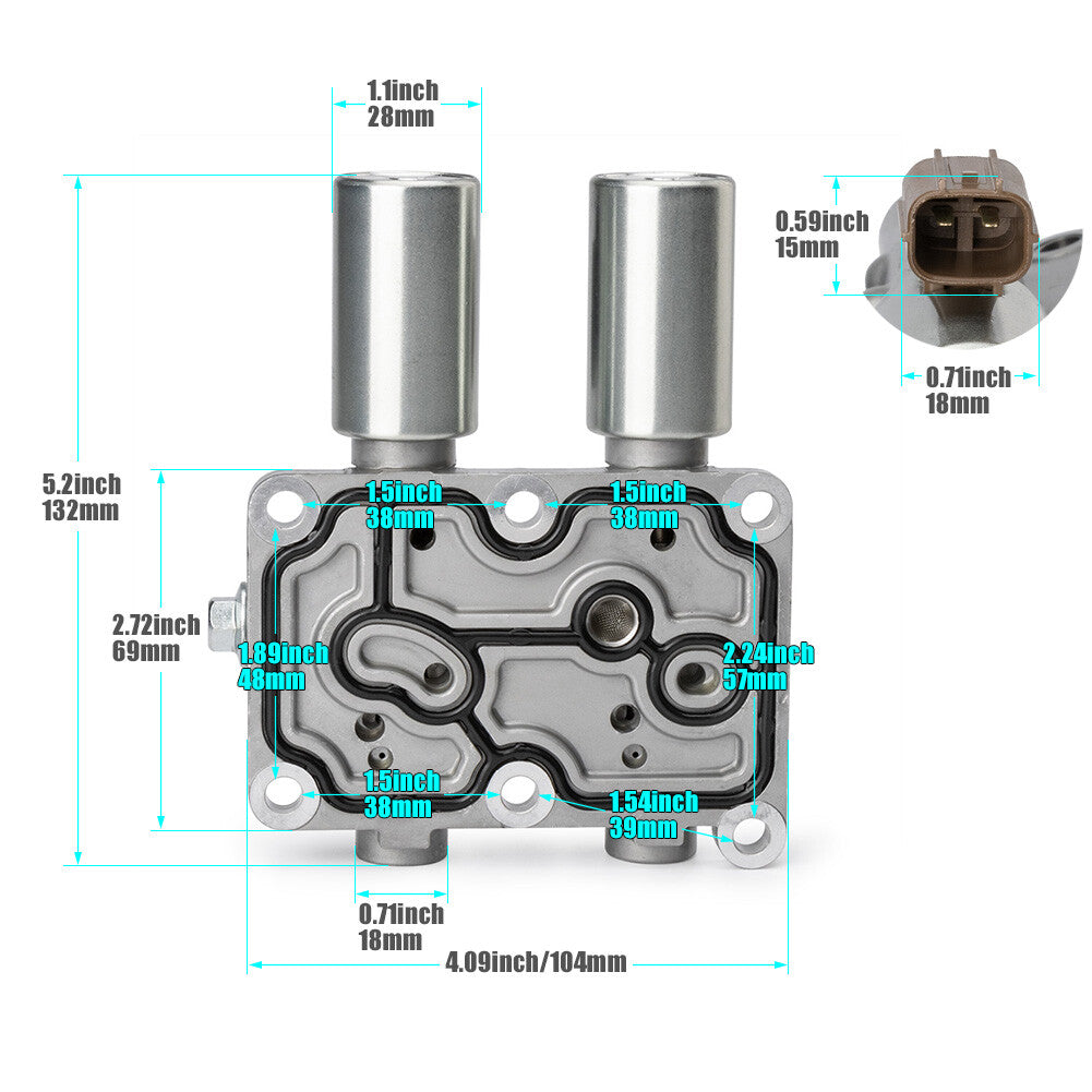 Dual linear solenoid valve 28250-PLX-305 for transmissions, suitable for Honda for Civic 1.3L, 01-05 models, new.
