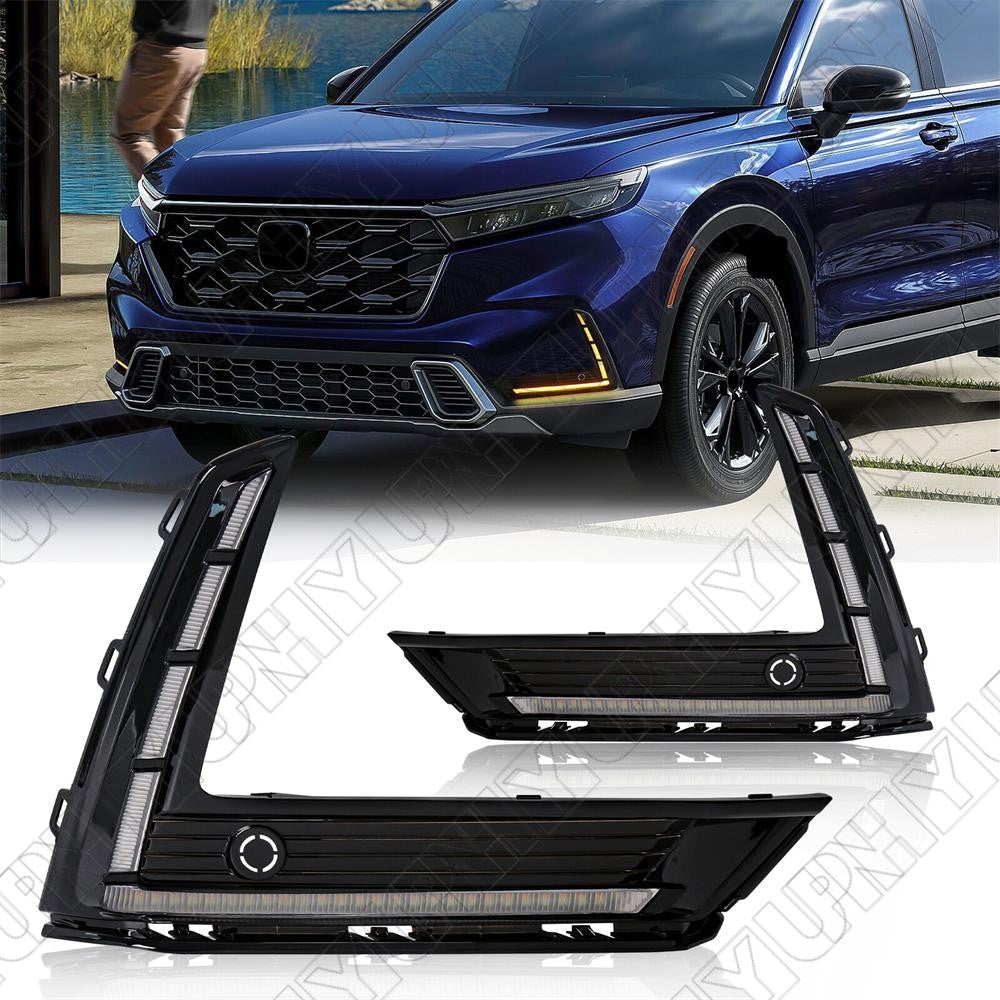 for Honda for CR-V 2023-2025 Bi-Function LED DRL Fog Lights Kit with Wiring Harness
