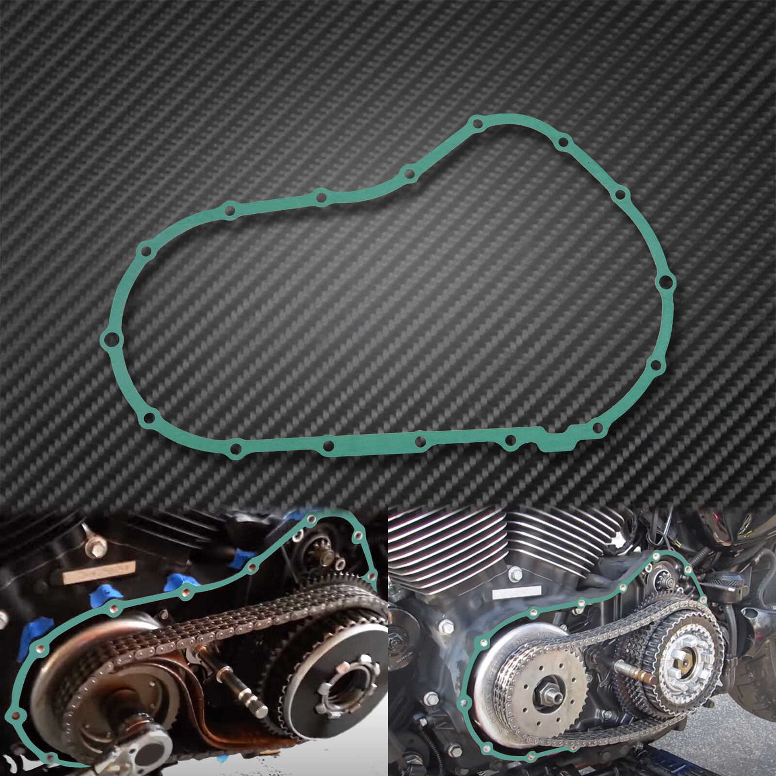 1 Piece Motorcycle Engine Primary Cover Gasket Fit for Harley Sportster XL 04-21