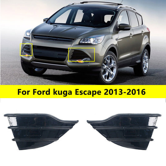 for Ford kuga escape 2013-2016 Pair Front Bumper Grill Cover foglamp cover trim
