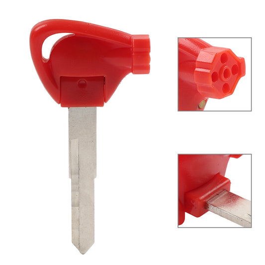 Right Ignition Key Blank Uncut Blade Red Red for Yamaha Motorbike Scooter