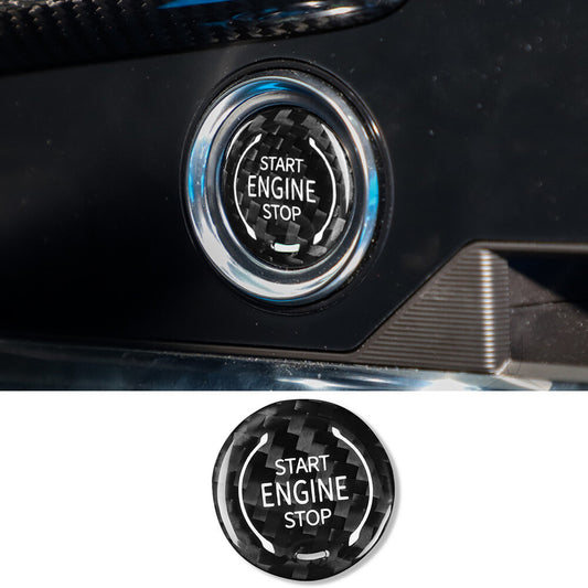 Carbon Fiber Engine Start Stop Button Cover for Chevrolet for Corvette C8 2020-2023