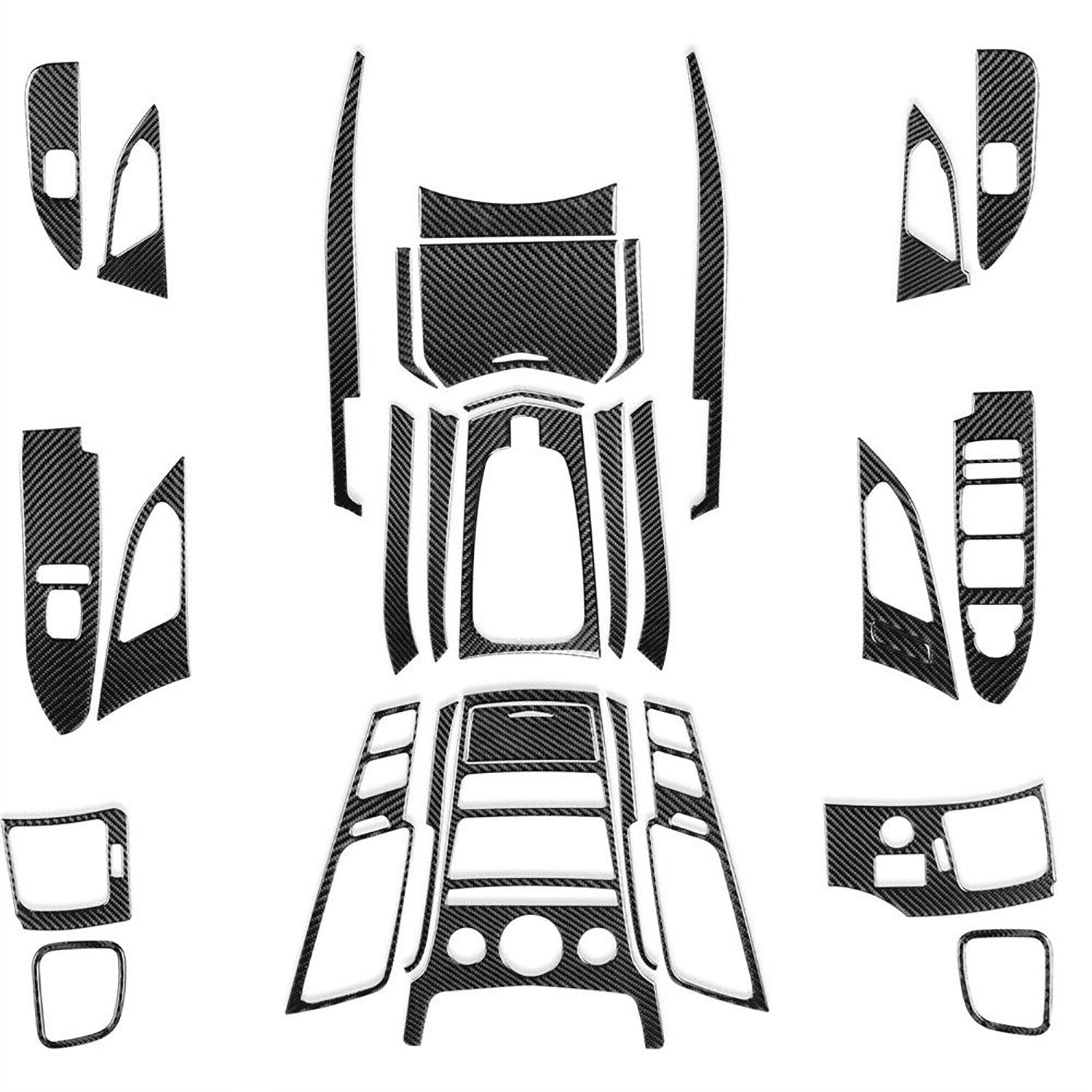 31PCS Carbon Fiber Full Interior Decorative Cover Trim For 2008-13 for Cadillac CTS